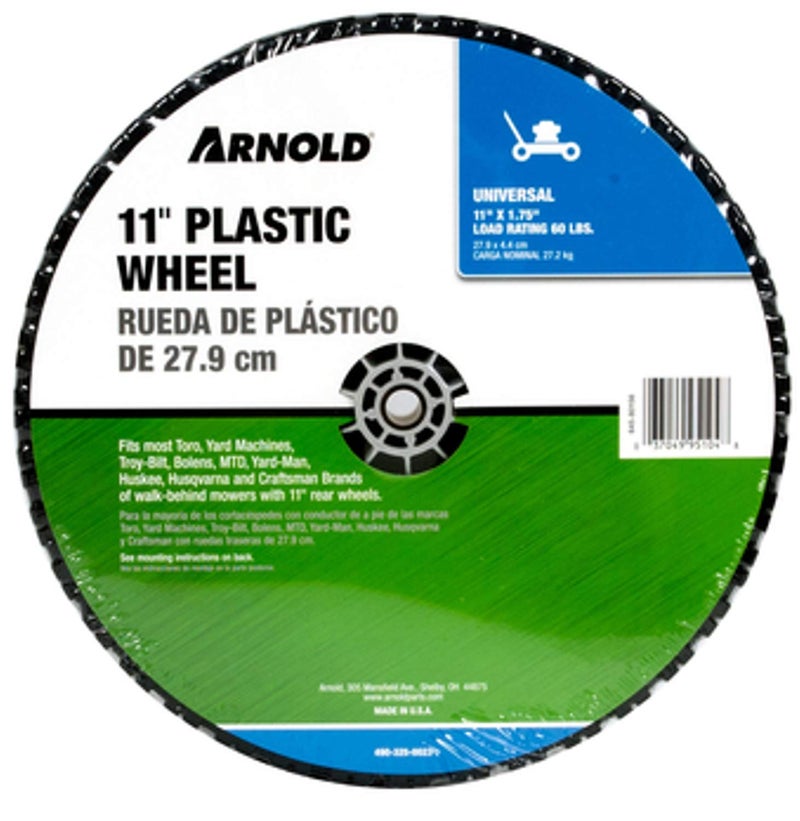 Arnold 11" Universal Plastic Wheel - MTD, Craftsman, Toro, 490-325-0023 - Image 2